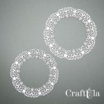 Set of Chipboard Frames 0001Z(2 pcs, dia approx. 14cm, 12,5cm; x0,15cm)