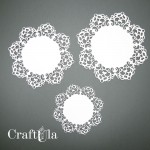 Set of Chipboard Napkins 0007Z (3 pcs, dia approx. 14,5cm, 12,5cm, 9,5cm; x0,15cm)