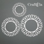 Set of Chipboard Frames 0014Z (3 pcs, dia approx. 14cm, 12cm, 9cm; x0,15cm)