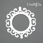 Set of Chipboard Frames 0029S (3 pcs, dia approx. 9cm x0,15cm)