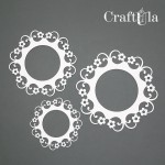 Set of Chipboard Frames 0031Z (3 pcs, dia approx. 14cm, 12cm, 9cm; x0,15cm)