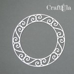 Set of Chipboard Frames 0035S (3 pcs, dia approx. 9cm x0,15cm)