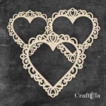 Set of Chipboard Frames 0048Z (3 pcs, approx. 14X14cm, 12x12cm, 9x9cm x0,15cm)