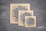 Set of Chipboard Frames 0057Z (3 pcs, approx. 14X14cm, 12x12cm, 9x9cm x0,15cm)