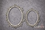 Set of Chipboard Frames 0062Z (2 pcs, 14x10cm, 12x9cm x0,15cm)