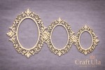 Set of Chipboard Frames 0064Z (3 pcs, approx. 14x10cm, 12x9cm, 9x6cm x0,15cm)