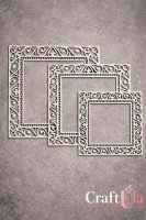 Set of Chipboard Frames 0073Z (3 pcs, approx. 14X14cm, 12x12cm, 9x9cm x0,15cm)