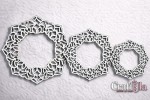 Set of Chipboard Frames 0081Z (3 pcs, dia approx. 14cm, 12cm, 9cm; x0,15cm)