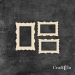 Set of Chipboard Frames 1444 (6 pcs: 2 pcs 5,5, x8cm and 4 pcs 6x4,3cm x0,15cm)