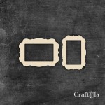 Set of Chipboard Frames 1451 (4 pcs: 2 pcs 5,6x7,9cm, 2 pcs 5,9x4,2cm x0,15cm)