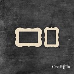 Set of Chipboard Frames 1452 (4 pcs: 2 pcs 5,6x7,9cm, 2 pcs 5,9x4,2cm x0,15cm)