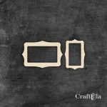 Set of Chipboard Frames 1454 (4 pcs: 2 pcs 5,6x7,9cm, 2 pcs 5,9x4,2cm x0,15cm)