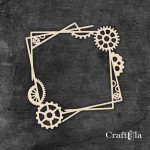 Chipboard Frame 1528 – Steampunk - (approx. 11x8x0,15cm)