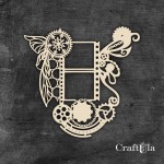 Chipboard Frame/Corner 1545 – Steampunk - (approx. 11x11x0,15cm)