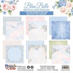 Paper Collection Set 15x15cm Blue Belle, 250 gsm (24 sheets, 12 designs, 4x6 double-sided sheets, 2 bonus designs)