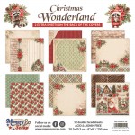 Paper Collection Set 20,3x20,3cm Christmas Wonderland, 250 gsm (12 sheets, 12 designs, 2x6 double-sided sheets, 2 bonus designs)
