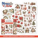 Pop Up Paper Pad 15x15cm Christmas Wonderland – elements to cut, 190 gsm (24 sheets, 12 designs, 4x6 double-sided sheets, 2 bonus designs)