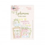 Ephemera set Frames and Words, Believe in Fairies, 13 pcs (240gsm, 15x10cm paper bag)