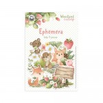Ephemera set Woodland Cuties, 12 pcs (240gsm, 15x10cm paper bag)