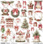 One-sided paper 30,5x30,5 cm Christmas Cheer – Christmas 30, 250 gsm, (1 sheet)