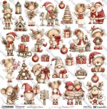 One-sided paper 30,5x30,5 cm Christmas Cheer – Christmas 33, 250 gsm, (1 sheet)