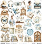 One-sided paper 30,5x30,5 cm Lovely Day In Blue – Elements 13, 250 gsm, (1 sheet)