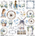 One-sided paper 30,5x30,5 cm Lovely Day In Blue – Elements 14, 250 gsm, (1 sheet)