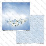 Double-sided paper 30,5x30,5 cm Lovely Day In Blue 0102, 250 gsm, 2 designs (1 sheet)