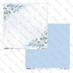 Double-sided paper 30,5x30,5 cm Lovely Day In Blue 0304, 250 gsm, 2 designs (1 sheet)