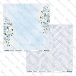 Double-sided paper 30,5x30,5 cm Lovely Day In Blue 0506, 250 gsm, 2 designs (1 sheet)