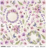 One-sided paper 30,5x30,5 cm Meadow Impressions – Flowers, 250 gsm, (1 sheet)
