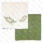 Double-sided paper 30,5x30,5 cm White Roses 0304, 250 gsm, 2 designs (1 sheet)
