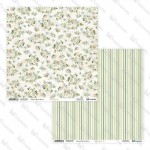 Double-sided paper 30,5x30,5 cm White Roses 0708, 250 gsm, 2 designs (1 sheet)