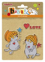 Basik's New Adventure Set of stamps (10.5*10.5cm) - Basik's Big Date (clr 50)